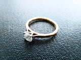 2.2ct Round Cut Moissanite Solitaire Women Engagement Ring 14k YellowGold Plated