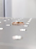 0.35ct Round Cut Moissanite Half Eternity Wedding Band 14k Rose Gold Plated