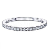 0.3ct Round Cut Moissanite Anniversary Women Wedding Band 14k White Gold Plated