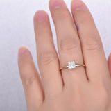 0.5ct Princess Simulated Diamond Solitaire Engagement Ring 14K Rose Gold Plated