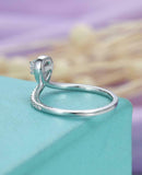 Halo Tiara Engagement Ring 1.3ct Round Cut VVS1D Diamond 14k White Gold Finish