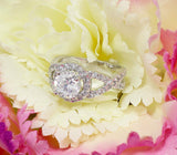 Halo Split Shank Engagement Ring 1.6ct Round Cut Diamond 14k White Gold Finish