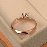 1.7ct Engagement Ring Round Cut Diamond Solitaire Design 14k Rose Gold Finish