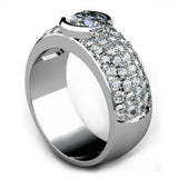 3ct Round Cut Diamond Cluster Unique Women Engagement Ring 14k White Gold Finish