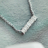 1ct Emerald Cut Simulated Diamond Stylish Pendant 14k White Gold Plated NO CHAIN