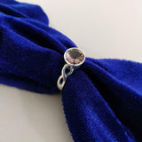 1ct Engagement Ring Round Cut Peach Morganite Infinity 14k White Gold Finish