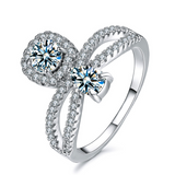 1.9ct Round Cut Diamond Engagement Ring 14k White Gold Finish Halo Split Shank