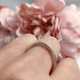 0.3ct Round Cut Moissanite Cross Split Women Wedding Band 14k White Gold Plated