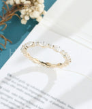 0.5ct Marquise Cut Simulated Diamond Eternity Wedding Band 14k YellowGold Plated