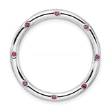 0.4ct Round Cut Simulated Purple Amethyst Flush Set Pendant 14k WhiteGold Plated