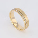 0.2ct Round Cut Moissanite Anniversary Women Wedding Band 14k Yellow Gold Plated