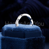 0.5ct Round Cut Moissanite Infinity Twist Pave Set Wed Band 14k WhiteGold Plated