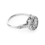 2.2ct Round Cut VVS1 Diamond Engagement Ring Milgrain Halo 14k White Gold Finish