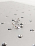 0.5ct Round Cut Moissanite Toi Et Moi Women Engagement Ring 14k WhiteGold Plated