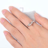 1.5ct Engagement Ring Marquise Cut Peach Morganite Art Deco 14k WhiteGold Finish