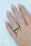 1.4ct Pear Cut Red Garnet Wedding Band Ring 14k Yellow Gold Finish Half Eternity