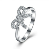 2ct Round Cut Diamond Engagement Ring 14k WhiteGold Finish Knot Solitaire Design