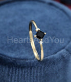 0.3ct Princess Simulated Diamond Trilogy Engagement Ring 14k Yellow Gold Plated