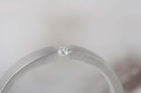 0.3ct Round Cut Diamond Engagement Ring Tension Set Solitaire 14k WhiteGold Over