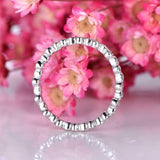 1.2ct Round Cut Diamond Wedding Ring Band Bezel Set Eternity 14k White Gold Over