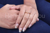 0.3ct Round Cut Moissanite Stackable Women Wedding Band 14K Yellow Gold Plated
