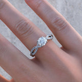 3Ct Round Cut Diamond Split Shank Gatsby Engagement Ring 14K Dual Gold Finish