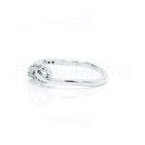 0.4ct Round Cut Moissanite Infinity Knot Engagement Ring 14k White Gold Plated