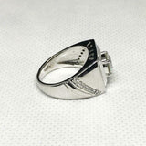 2.3ct Round Cut VVS1 Diamond Solitaire Mens Wedding Ring 14K White Gold Finish