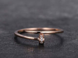 0.5ct Round Cut VVS1D Diamond Engagement Ring Nail Design 14k Rose Gold Finish