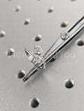 0.5ct Round Cut Moissanite Toi Et Moi Women Engagement Ring 14k WhiteGold Plated