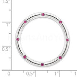 0.4ct Round Cut Simulated Purple Amethyst Flush Set Pendant 14k WhiteGold Plated