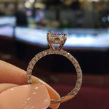 2ct Round Diamond Accent Vintage Solitaire Royal Engagement Ring 14k Gold Finish