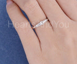 0.5ct Tapered Baguette Simulated Diamond Minimalist Ring 14k Yellow Gold Plated