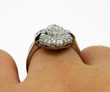 6.5ct Marquise Cut Diamond Unique Vintage Engagement Ring 14K White Gold Finish