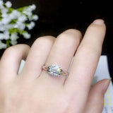 1ct Round Cut Diamond Engagement Ring Split Shank Solitaire 14k WhiteGold Finish