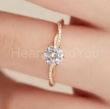 0.5ct Round Cut Moissanite Twisted Women Engagement Ring 14k Yellow Gold Plated