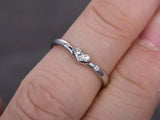 0.3ct Round Cut Diamond Engagement Ring Love Valentine Women 14k White Gold Over