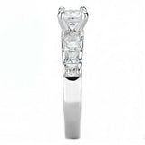 2.5Ct Round Cut Diamond Princess Accents Engagement Ring 14K White Gold Finish