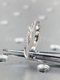 0.3ct Round Cut Moissanite Infinity Eternity Wedding Band 14k White Gold Plated