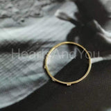 0.1ct Round Cut Moissanite Minimalist Women Wedding Band 14k Yellow Gold Plated