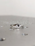 0.5ct Round Cut Moissanite Stylish Women Engagement Ring 14k White Gold Plated
