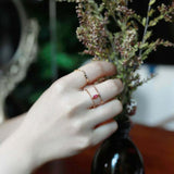 0.5ct Marquise Cut Pink Ruby Split Band Wide Solitaire Ring 14k Yellow Gold Over