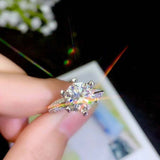 2.3ct Engagement Ring Round Cut Diamond Iced Cluster Accent 14k WhiteGold Finish