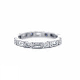 0.5ct Baguette Cut Simulated Diamond Eternity Wedding Band 14k White Gold Plated