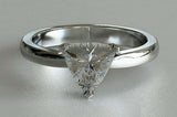 1ct Trillion Cut Diamond Engagement Ring Classic Solitaire 14k White Gold Finish