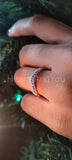 0.2ct Round Cut Simulated Sapphire Anniversary Wedding Band 14k WhiteGold Plated