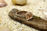1.7ct Round Peach Morganite Engagement Ring 14k Rose Gold Over 4 Prong Solitaire