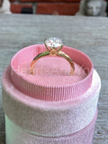 0.5ct Round Cut Moissanite Solitaire Women Engagement Ring 14k YellowGold Plated