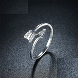 1.2ct Round Cut Diamond Engagement Ring 14k White Gold Finish Arrow Wrap Bypass