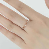 0.3ct Round Cut VVS1D Diamond Wedding Band Ring Stackable 14k Yellow Gold Finish